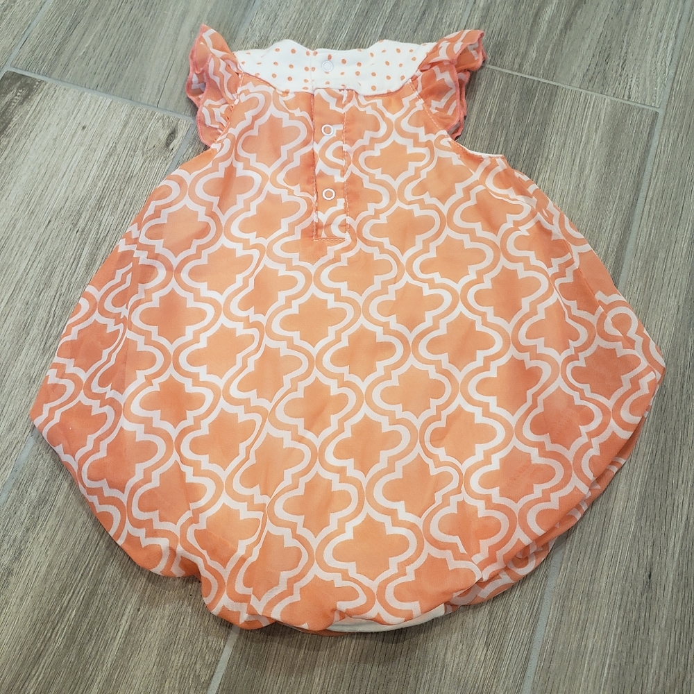 Baby essentials orange & white onsie 6mo - Picture 2 of 4